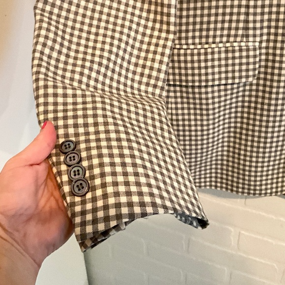 Canali Grey and White Houndstooth Blazer - Picture 6 of 16